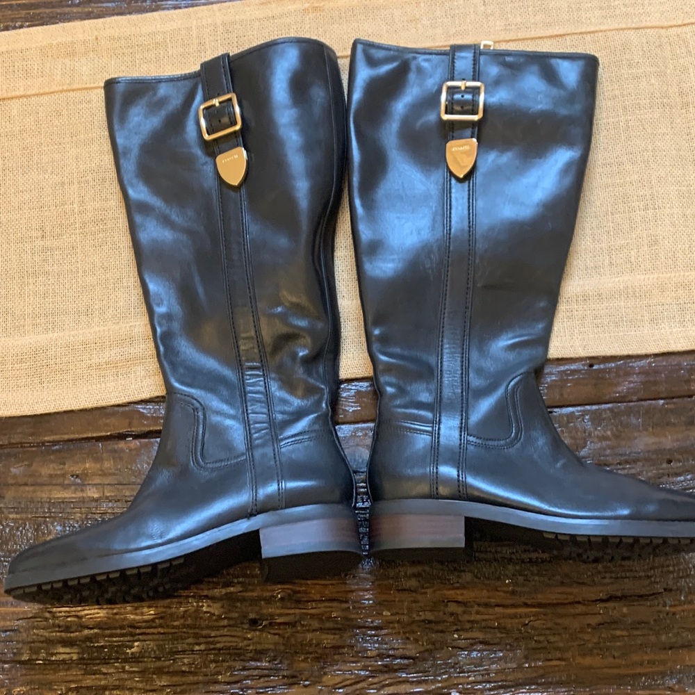 Coach Black Heeled Boots size 5 New